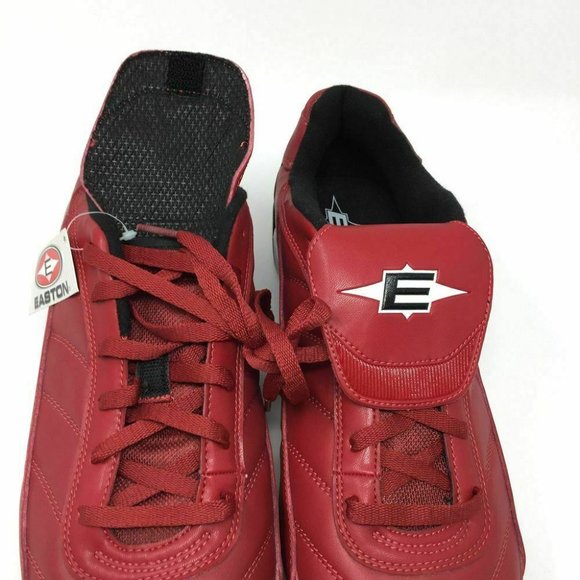 Easton Mens Baseball Metal Low Cleats US 15 EUR‎ 50.5 M33201 Spikes Red NEW - Picture 7 of 10